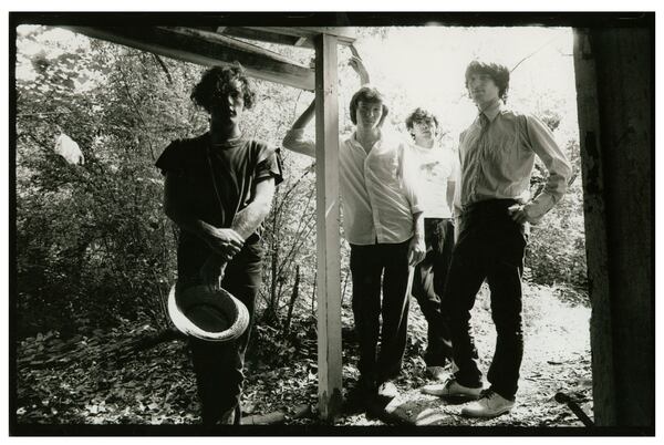 R.E.M. around the time of the band's  debut EP, "Chronic Town."