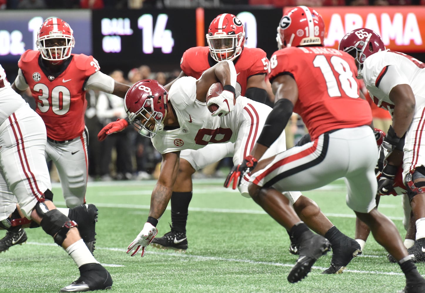 Photos: Bulldogs battle Alabama in SEC Championship game