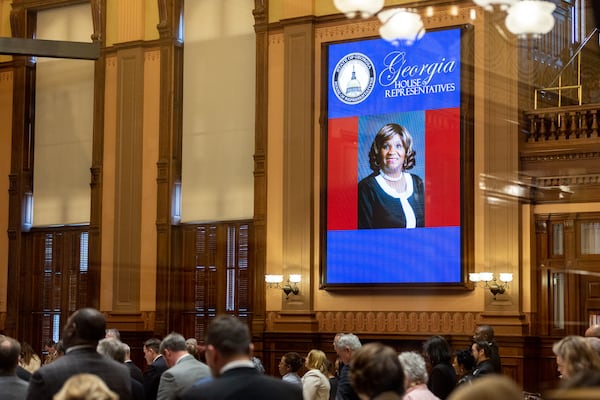 Gov. Brian Kemp signed an executive order this week to lower state flags to half-staff on Saturday to honor the late state Rep. Tish Naghise. The Democrat from Fayetteville died earlier this month after a recent illness. (Arvin Temkar/The Atlanta Journal-Constitution)