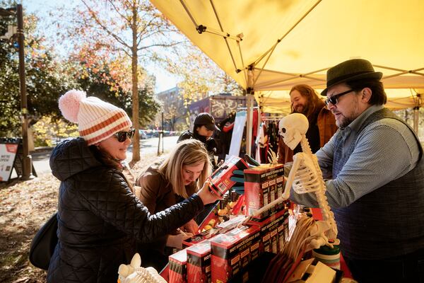 Atlanta Burns sells its homemade gourmet hot sauces at the Atlanta Beltline on Small Business Saturday. (Erin Sintos/Atlanta Beltline)