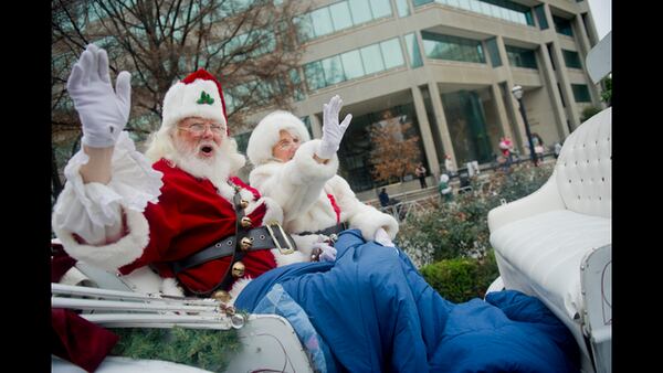 <p>Channel 2 anchors&nbsp;Fred Blankenship and Linda Stouffer return to host the The Children&#39;s Christmas Parade.</p> <p>The annual holiday celebration benefits Children&#39;s Healthcare of Atlanta.</p> <p>Marching bands and floats fill Peachtree Street at the Christmas parade.</p> <p>A high school marching band participates in The Children&#39;s Christmas Parade. (JONATHAN PHILLIPS / SPECIAL)</p> <p>Families line the&nbsp;parade route. (JONATHAN PHILLIPS / SPECIAL)</p> <p>A dance team participates in the annual Children&#39;s Christmas Prade in Atlanta. (JONATHAN PHILLIPS / SPECIAL)</p> <p>The parade is a&nbsp;festive and fantastical display across midtown Atlanta. (JONATHAN PHILLIPS / SPECIAL)</p> <p>Santa and Mrs. Claus wave to the crowd during the&nbsp;Children&#39;s Christmas Parade in Atlanta.&nbsp;Proceeds from the parade help to fund programs and equipment to serve the patients and families at Children&rsquo;s Healthcare of Atlanta. JONATHAN PHILLIPS / SPECIAL</p> <p>It&#39;s always a fun and exciting day at the parade, one of Atlanta&#39;s greatest holiday traditions.</p> <p>Here comes Santa Claus!</p>