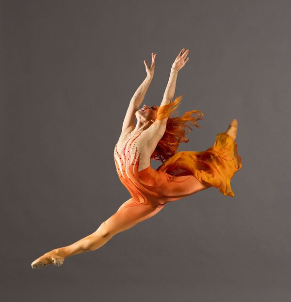 Atlanta Ballet dancer Jackie Nash in “Firebird,” which will be performed April 14-16 at the Cobb Energy Performing Arts Centre. CONTRIBUTED BY CHARLIE MCCULLERS