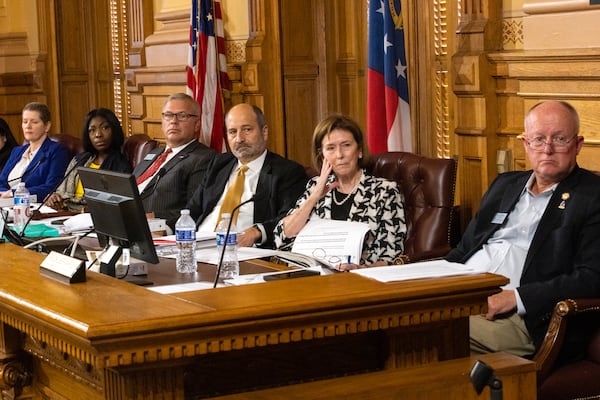 The State Election Board meets at the Capitol in Atlanta on Tuesday, July 9, 2024. (Arvin Temkar / AJC)