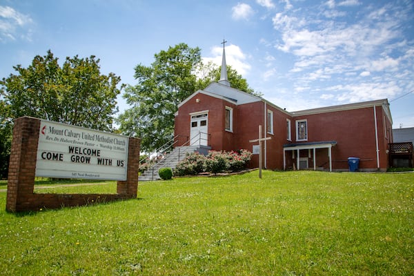 The Mount Calvary United Methodist Church was purchased by Lawrenceville and will be demolished. Artifacts will be saved and placed into the new Hooper-Renwick library and museum. STEVE SCHAEFER FOR THE ATLANTA JOURNAL-CONSTITUTION