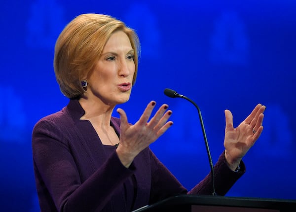 Republican presidential candidate, businesswoman Carly Fiorina speaks during the CNBC Republican presidential debate at the University of Colorado, Wednesday, Oct. 28, 2015, in Boulder, Colo. (AP Photo/Mark J. Terrill)