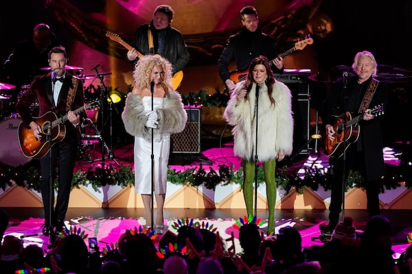 Little Big Town performs during the 92nd annual Rockefeller Center Christmas tree lighting ceremony, Wednesday, Dec. 4, 2024, in New York. (AP Photo/Julia Demaree Nikhinson)