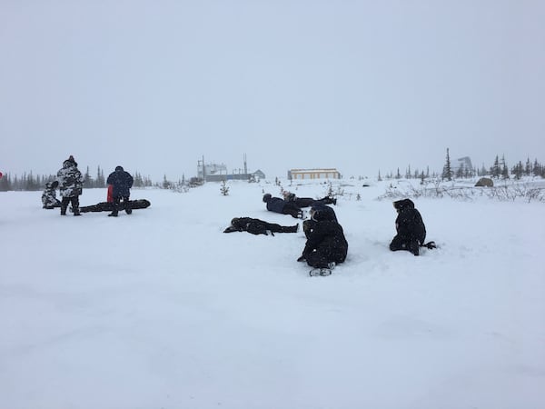 Jessa Rhea, a third-year student at Agnes Scott College, and classmates play in the snow during their study abroad trip to Canada. First-year students at Agnes Scott College get to spend part of their semester studying abroad, which is part of the college’s efforts to provide a comprehensive global learning program. CONTRIBUTED.