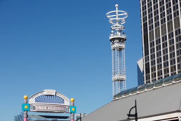 Views of  Underground Atlanta where the New Year’s Eve Peach Drop celebration will take place as seen on Thursday, December 29, 2022. (Natrice Miller/natrice.miller@ajc.com)  