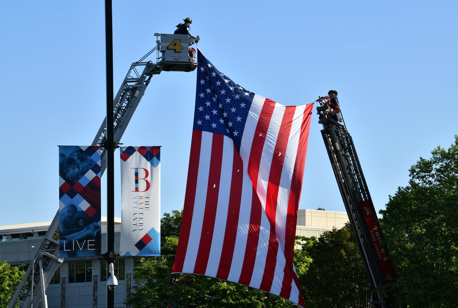 Photos: Funeral at Truist Park for Smyrna officer killed in crash