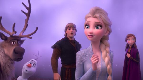 In Walt Disney Animation Studios’ “Frozen 2, Elsa, Anna, Kristoff, Olaf and Sven journey beyond of Arendelle in search of answers. Featuring the voices of Idina Menzel, Kristen Bell, Jonathan Groff and Josh Gad, “Frozen 2” opens November 22.