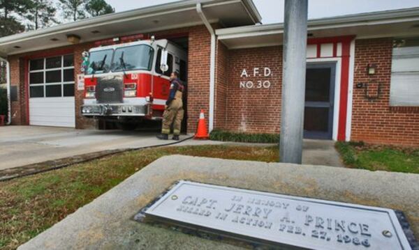 Firefighter Devin Gosier directs engine 30 back into Firehouse 30. Fire stations, police stations and medical facilities are considered safe haven facilities.