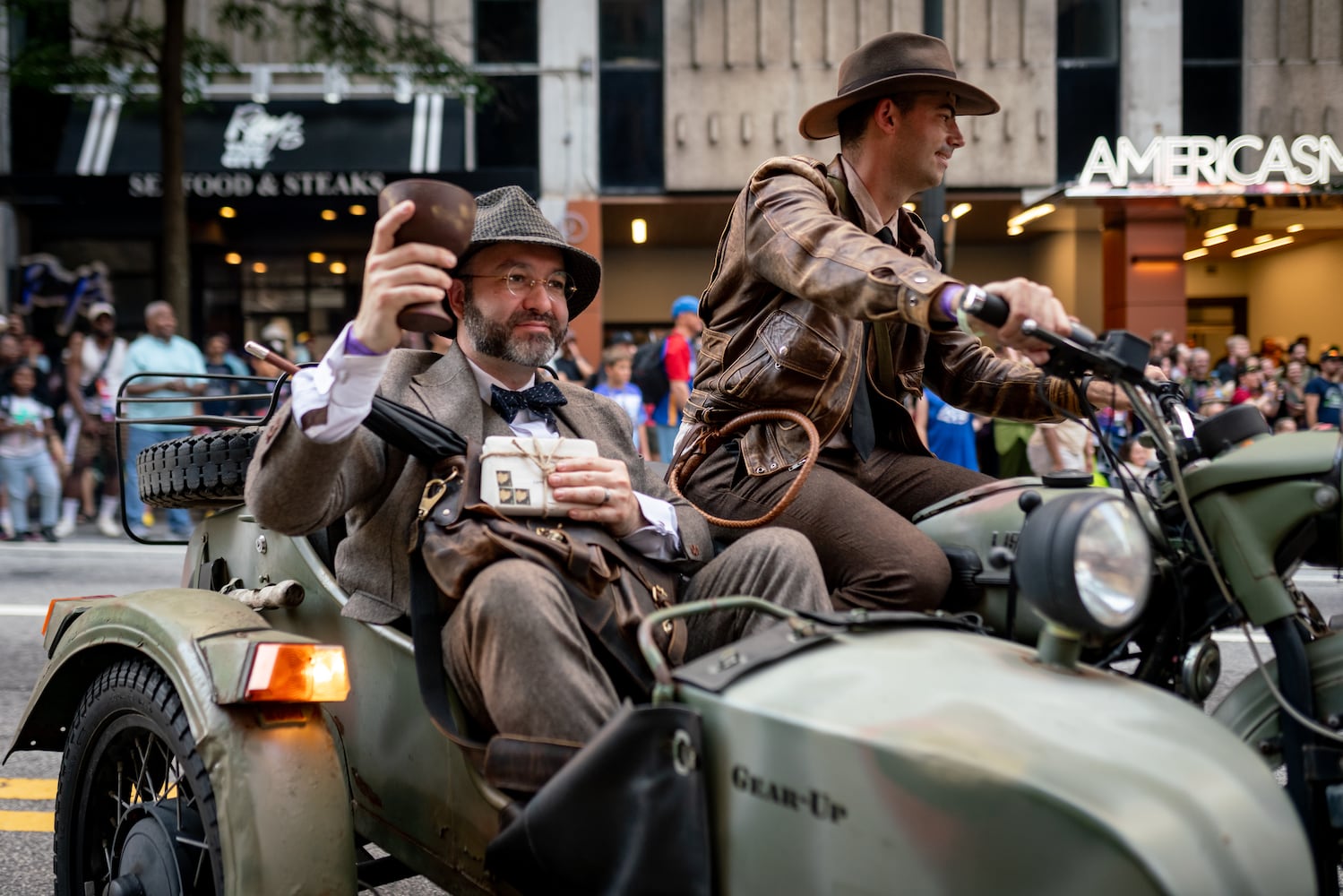 Thousands lined up along Peachtree Street Saturday morning for the annual Dragon Con parade.