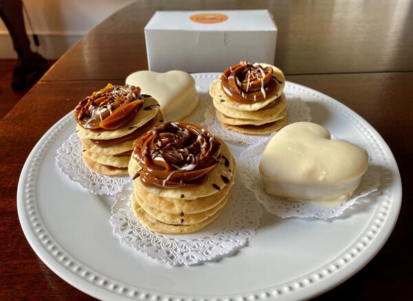 Besties specializes in delicate sweets, many made with Argentine dulce de leche and Belgian chocolate — such as these rogeles and alfajores. Wendell Brock for The Atlanta Journal-Constitution