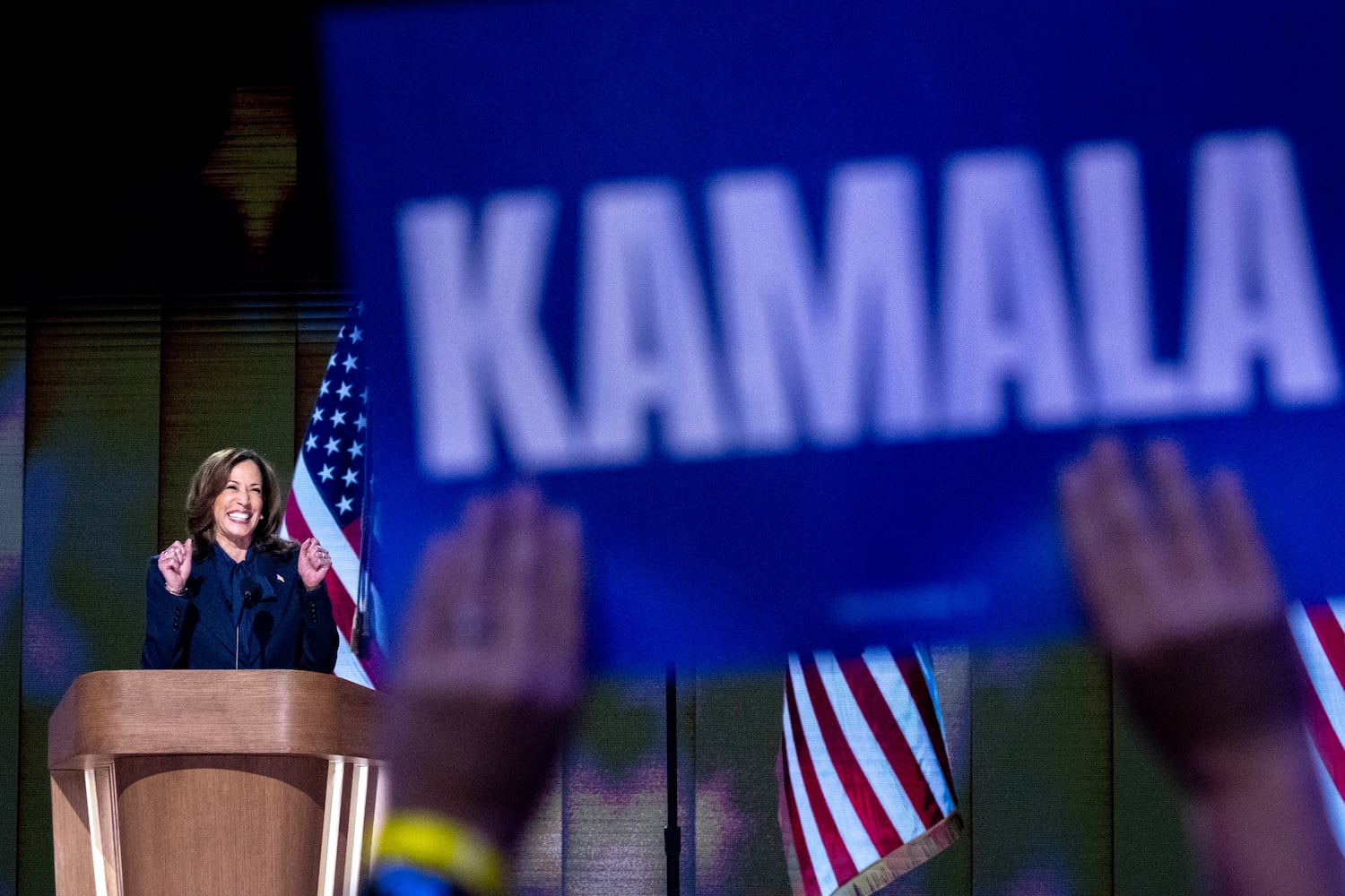 Kamala Harris formally accepts the Democratic nomination for president