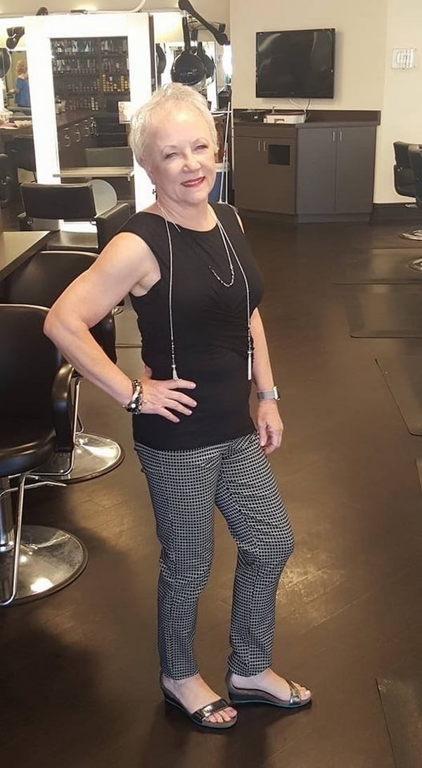 Linda Litton-Martin after photo. Weight: 125 pounds; age: 66 years; when photo was taken: March 2017 at Bob Steele Salon. Photo credit: Jacynta Harb