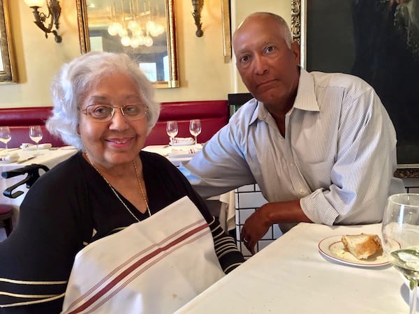 Dobbs Jordan, right, and his wife moved his aunt Mattiwilda, left, back to Atlanta in 2012 to take care of her. Mattiwilda died in 2015 at age 90. The Jordans donated her papers to Spelman, which gave her an honorary degree in 1979. ((Contributed)