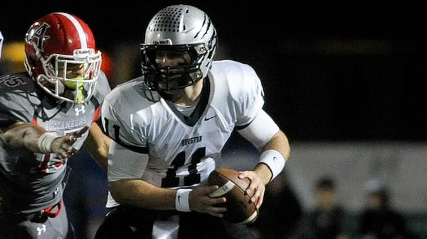 Houston County quarterback Jake Fromm (11) was an AJC Super 11 selection in 2016. (Daniel Varnado/Special to AJC)