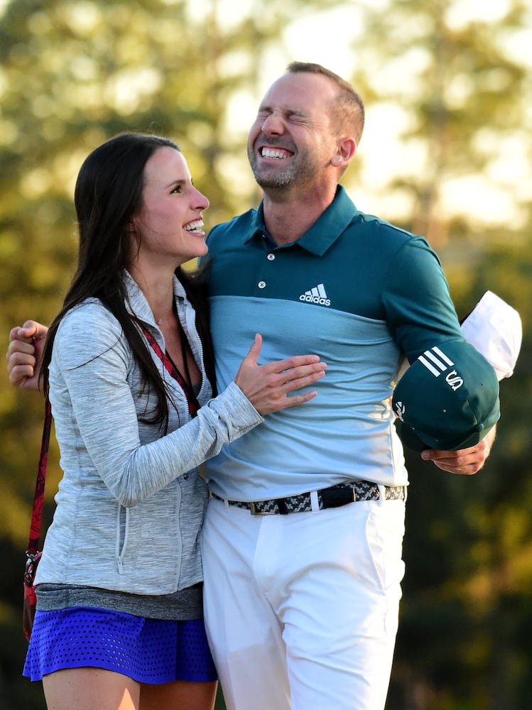 Masters 2017 champion Sergio Garcia and fiancee Angela Akins