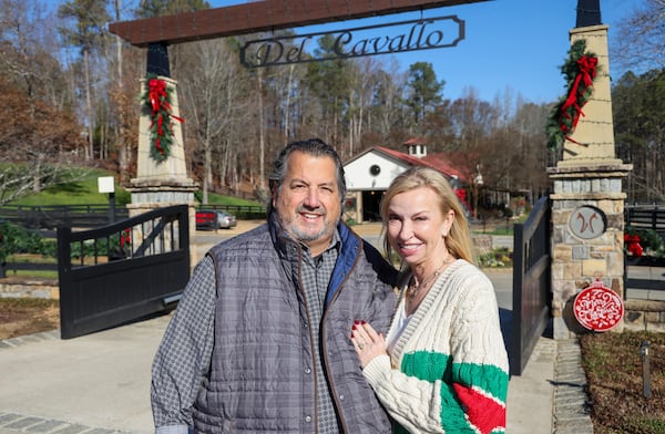 Eric and Deborah Wilhelm stand outside their Del Cavallo Farm in Marietta. PHIL SKINNER FOR THE ATLANTA JOURNAL-CONSTITUTION