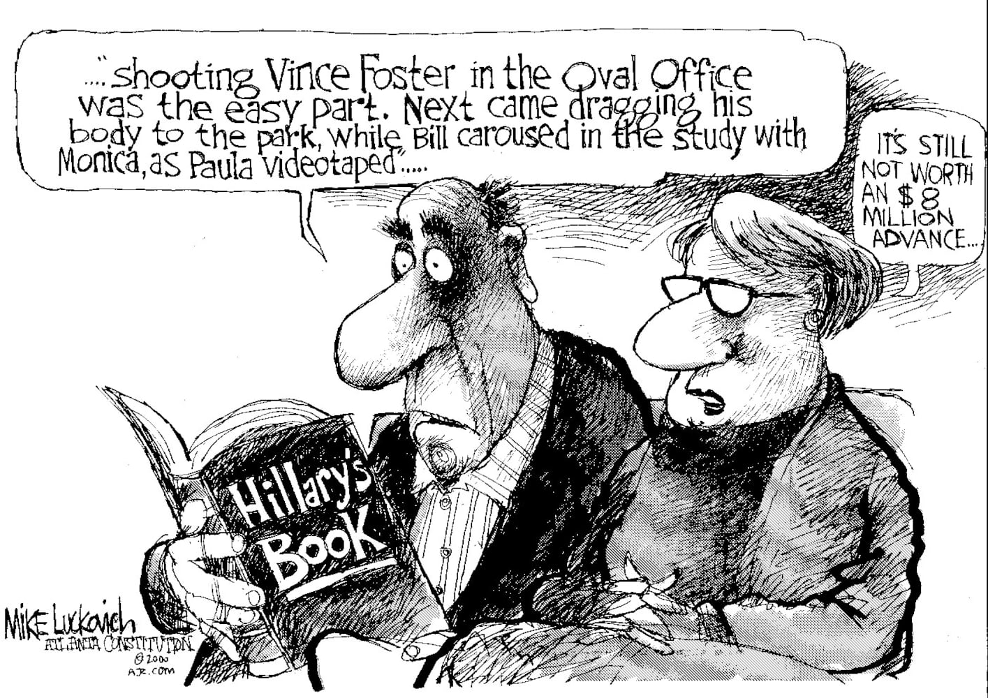 Vintage Hillary Clinton cartoons by AJC's Mike Luckovich