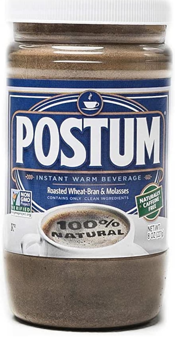 Postum is a popular caffeine-free coffee substitute created by Post Cereal Company founder C. W. Post in 1895.