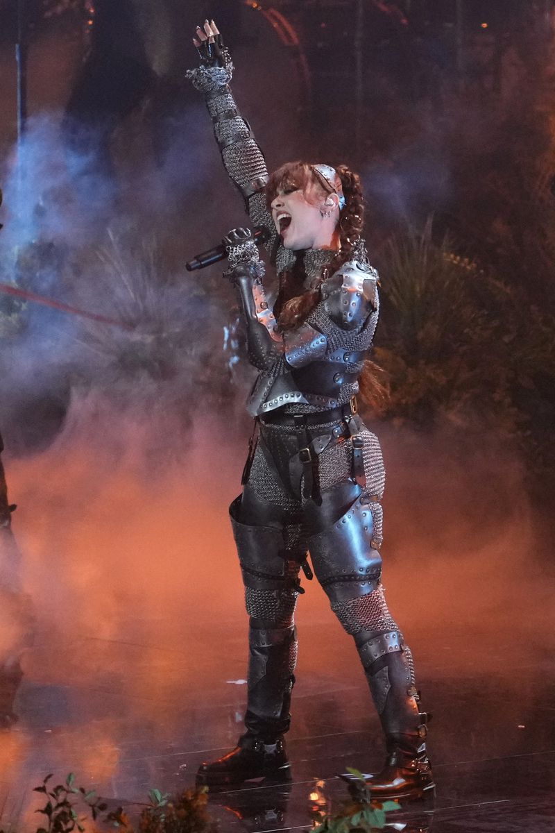 Chappell Roan performs "Good Luck, Babe" during the MTV Video Music Awards on Wednesday, Sept. 11, 2024, at UBS Arena in Elmont, N.Y. (Photo by Charles Sykes/Invision/AP)