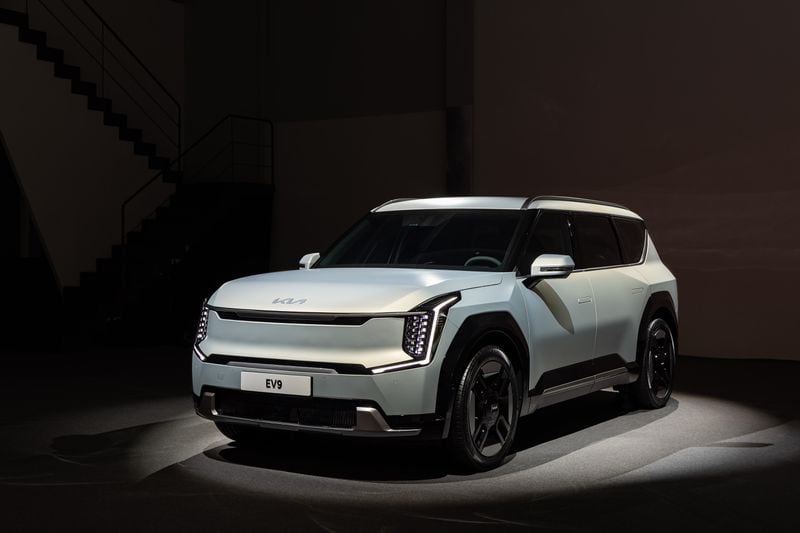 Kia unveiled the EV9 for the first time in North America at the 2023 New York International Auto Show.