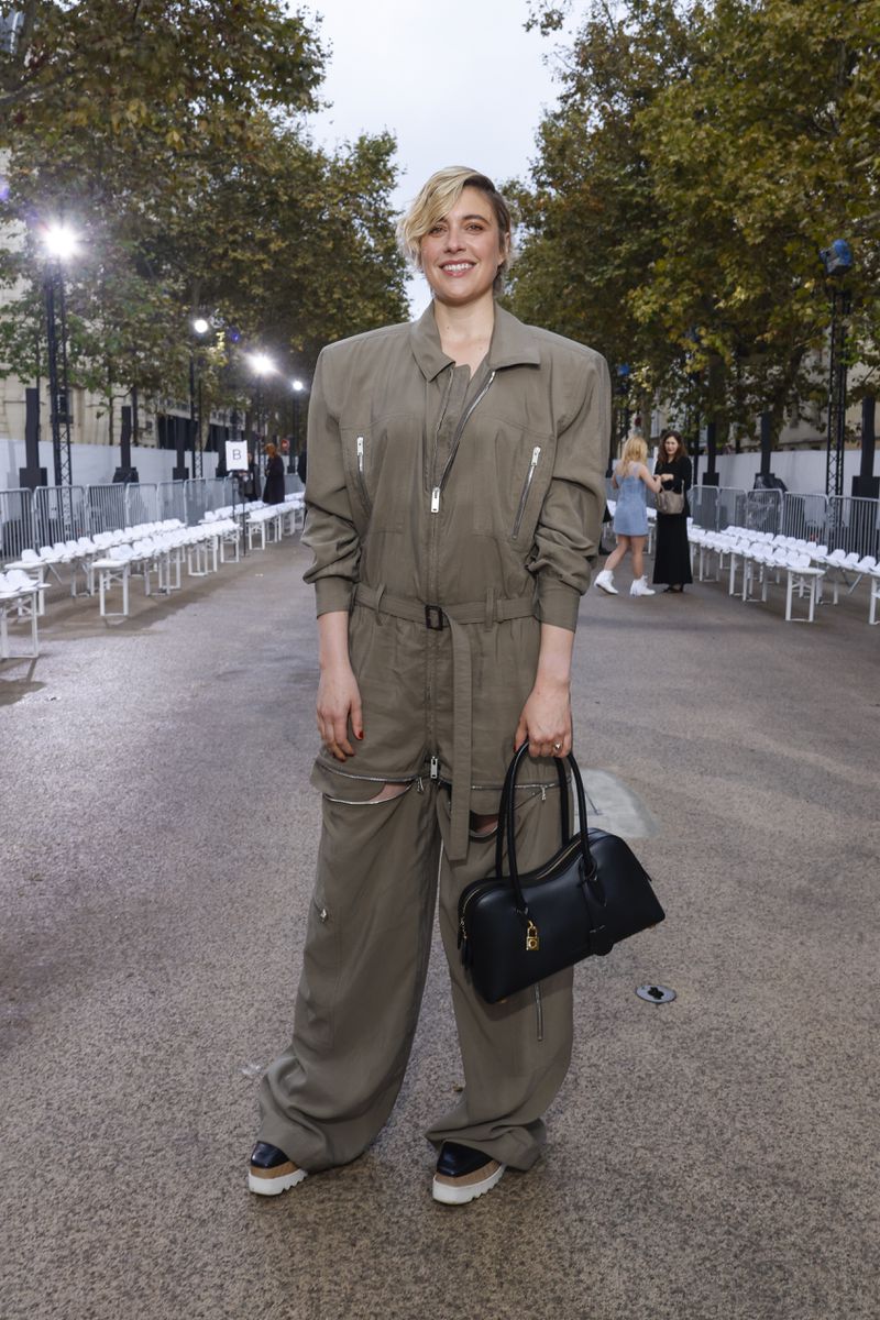 Greta Gerwig attends the Stella McCartney Spring/Summer 2025 collection presented Monday, Sept. 30, 2024, in Paris. (Photo by Vianney Le Caer/Invision/AP)