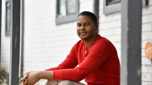 Portrait of Maurice Eckstein who is a resident living in an apartment building on Elm St. acquired by a community group trying to protect legacy residents. Wednesday, July 10, 2024 in Atlanta. (Hyosub Shin / AJC)