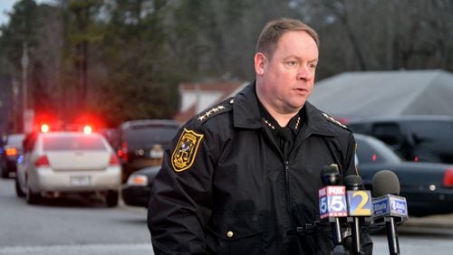 DeKalb police Chief James Conroy speaks to the media in 2014. KENT D. JOHNSON / 2014 AJC file photo