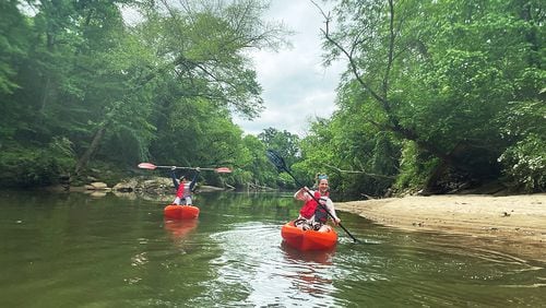 Artists Rachel Parish and Sarah Cameron Sunde embarked on a 450-mile journey down the South River to the Atlantic Ocean. They will share their experiences in several art installations around the city. Courtesy of Flux Projects