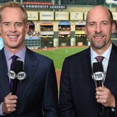 Play-by-play announcer Joe Buck (left) and analyst John Smoltz will call the World Series on Fox. (Fox Sports photo)