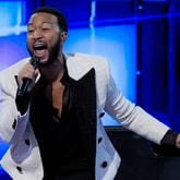 John Legend performs during the Democratic National Convention Wednesday, Aug. 21, 2024, in Chicago. (AP Photo/Paul Sancya)