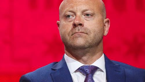 FILE - Then-Chicago Blackhawks senior vice president and general manager Stan Bowman attends the NHL hockey team's convention in Chicago, July 26, 2019. The Edmonton Oilers hired Stan Bowman as general manager and executive vice president of hockey operations on Wednesday, July 24, 2024, making him the first former Chicago Blackhawks executive re-hired by an NHL team since the team's 2010 sexual assault scandal came to light in recent years. (AP Photo/Amr Alfiky, File)
