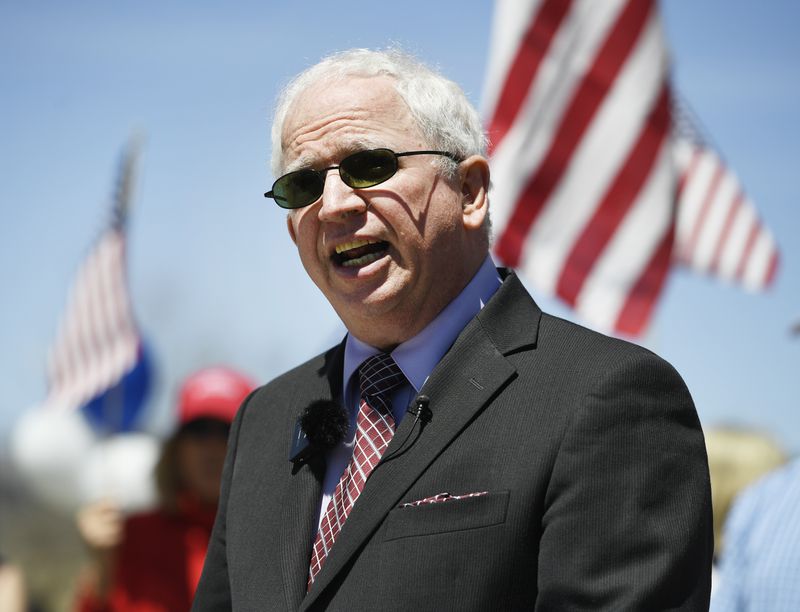 John Eastman, then the University of Colorado Boulder’s visiting scholar of conservative thought and policy, speaks in April 2021.  (Andy Cross/The Denver Post/TNS)