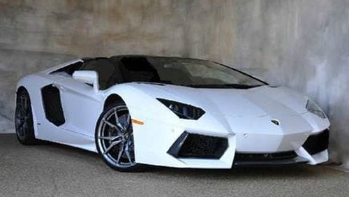 A photo of the stolen 2015 Lamborghini Aventador Convertible.