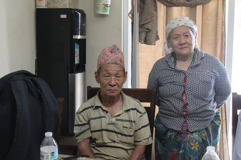 Jit Bahadur Rai and his wife Gira Maya in their apartment in Clarkston, Georgia. (Photo Courtesy of Sophia Qureshi)