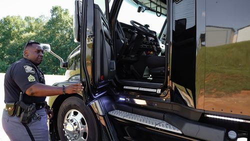 Georgia patrol officers now have a tractor trailer with lights and sirens