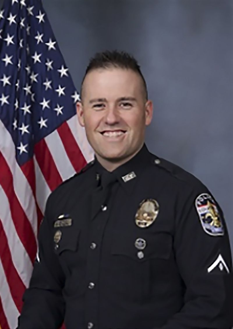 FILE - This undated photo released by the Louisville (Kentucky) Police shows Louisville Police Det. Joshua Jaynes an officer fired Wednesday, Jan. 6, 2021. (Louisville Police via AP, File)