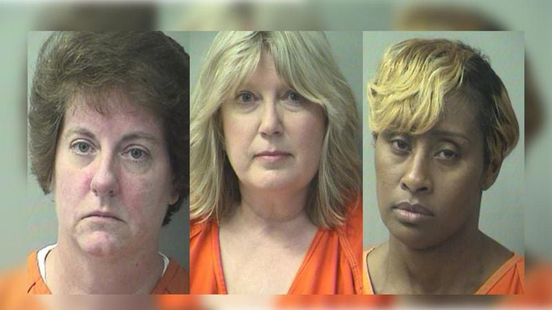 Margaret Wolthers, Diana LaCroix, Carolyn Madison (L to R) are accused of abusing three elementary students with autism.
