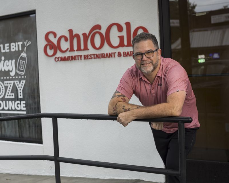 Keith Schroeder and his wife Nicki opened SchroGlo Community Restaurant & Bar this past January. (Stephen B. Morton for The Atlanta Journal-Constitution)