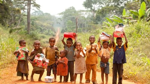 From the hands of America’s children to the arms of children worldwide, Operation Christmas Child’s shoebox gifts bring joy, comfort and hope into the lives of hurting kids. This contributed photo was taken in Cameroon.