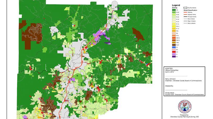 Fulton County Ga Zoning Map Cherokee Sets Hearing On Revised Zoning Map