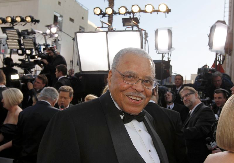 FILE - James Earl Jones arrives before the 84th Academy Awards on Sunday, Feb. 26, 2012, in the Hollywood section of Los Angeles. Jones, who overcame racial prejudice and a severe stutter to become a celebrated icon of stage and screen has died at age 93. His agent, Barry McPherson, confirmed Jones died Monday morning, Sept. 9, 2024, at home. (AP Photo/Chris Carlson, File)