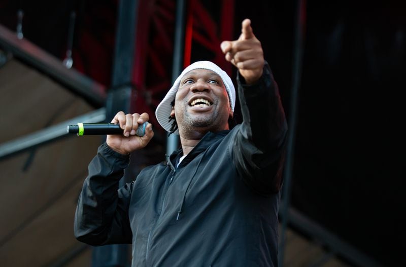 KRS-One impressed the crowd with freestyle and all the hits he's been making for decades at ONE Musicfest on Saturday, October 28, 2023, in Atlanta. (Ryan Fleisher for The Atlanta Journal-Constitution)