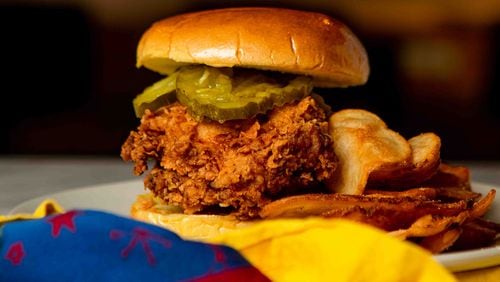 The menu at Delilah's Everyday Soul, which has three locations in metro Atlanta, offers a fried chicken sandwich. / Courtesy of Delilah's Everyday Soul