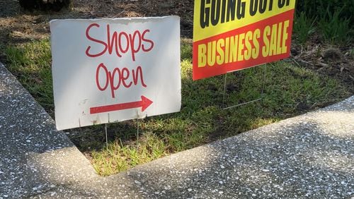 Several retail stores in Jekyll Island's historic Pier Road shopping district will close for good on Labor Day. (Adam Van Brimmer/AJC)