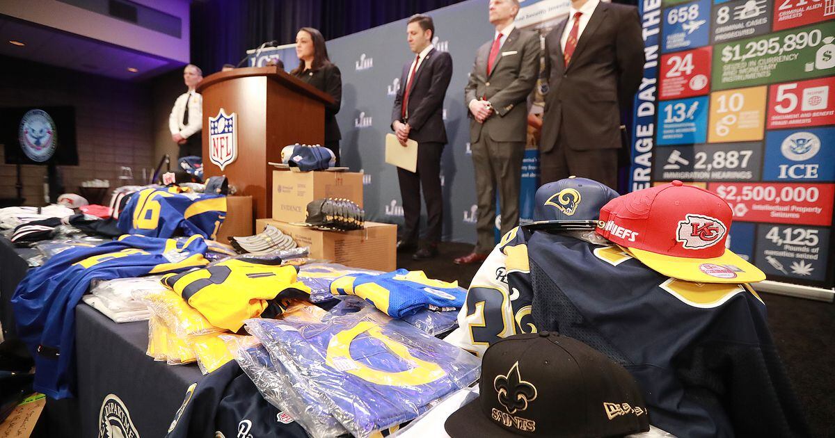 Federal agencies seize more than $19.5 million in fake NFL merchandise  during 'Operation Team Player'