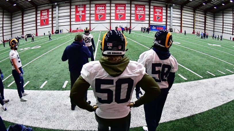 Super Bowl 2019: How Falcons made Los Angeles Rams feel at home during  their first practice in Atlanta