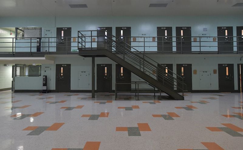 A look inside the Folkston ICE Processing Center in 2018. The GEO Group and Charlton County have signed an agreement that would greatly expand its immigration detention complex in South Georgia, creating one of the largest of its kind in the nation. (Hyosub Shin / hshin@ajc.com)